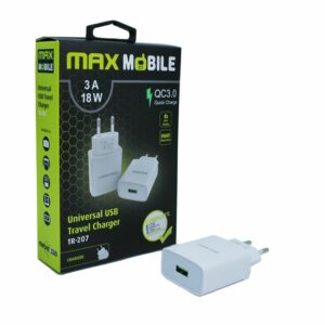 Kućni punjač MAXMOBILE QC3.0 TR207, USB, 3A, bijeli