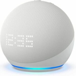 Amazon Echo Dot (5th Gen) bluetooth pametni zvučnik sa satom bijeli