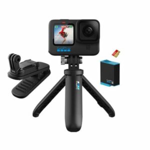 GoPro Hero 10 Accessories BundleH10B, Magnetic Swivel Clip, Battery, shorty & case