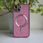 Glitter Chrome Mag for iPhone 12 6,1 pink2
