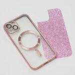 Glitter Chrome Mag for iPhone 12 6,1 pink3