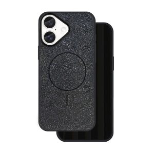 Glitter Thin Mag maskica za iPhone 16 6,1" crna