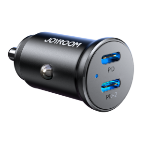 Joyroom JR-CCN06 30W 2x USB-C metalni mini auto punjač crni