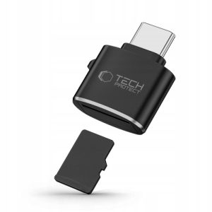 Tech-Protect UltraBoost adapter za čitač microSD kartica s USB-C crni
